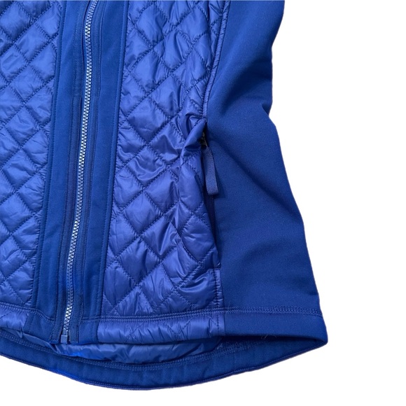 Athleta Rock Springs Quilted Vest Royal Blue Zip Ip Pockets Mock Neck Size S - Picture 6 of 7